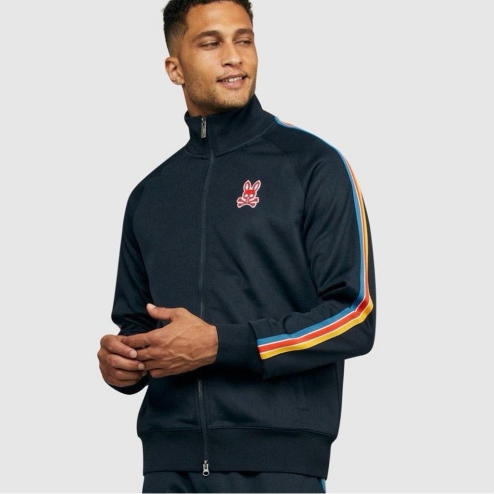Psycho Bunny Alston Stitched Logo Track Jacket NWT